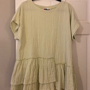 Free people lime green tunic